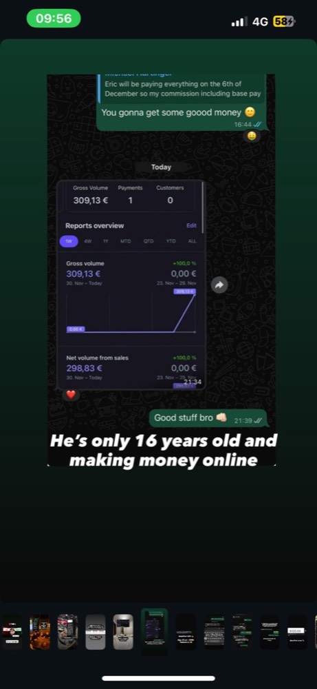 16-metis studentas uždirba online, Stripe €309